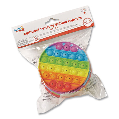 hand2mind® Alphabet Sensory Bubble Poppers, Pre-K to K, 6 Pieces (HDM95429)