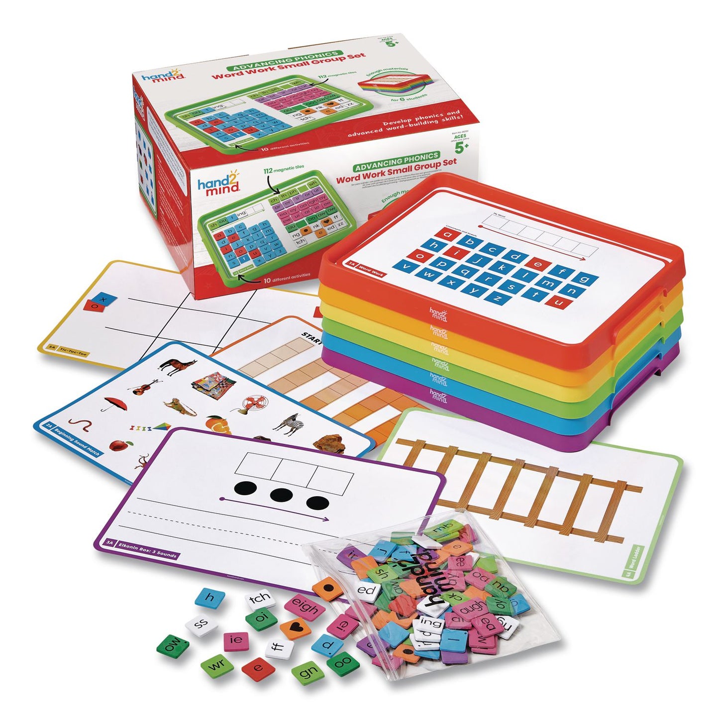 hand2mind® Advancing Phonics Word Work Small Group Set, 2 to 6 Players, Grades Pre-K to 2 (HDM96156)