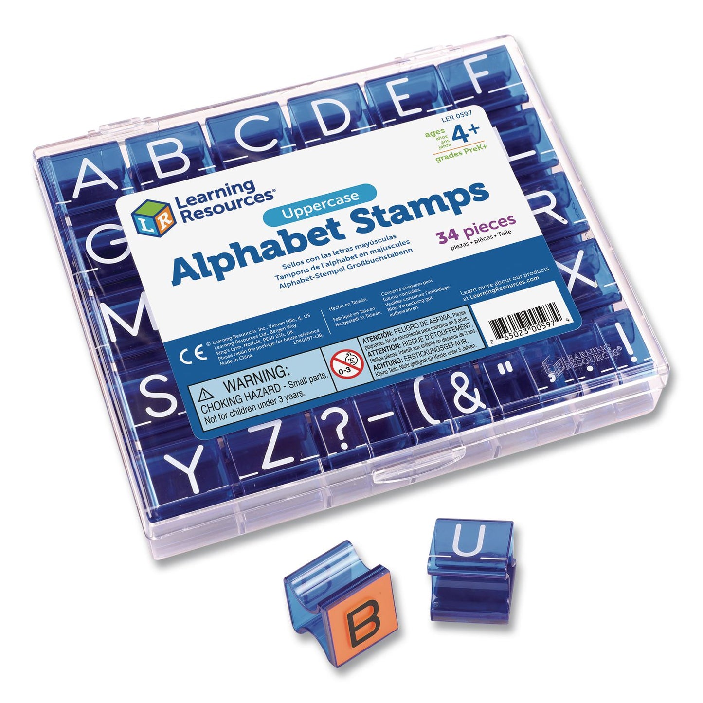 Learning Resources® Uppercase Alphabet Stamps, 1", 34 Stamps (LRNLER0597)