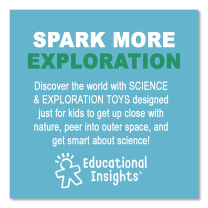 Educational Insights® GeoSafari Micropro Microcope Set, 50x, 100x, 150x, 300x 600x Magnification, Plain Stage, Mirror Illuminator, Black, 95 Pieces (EII5301)