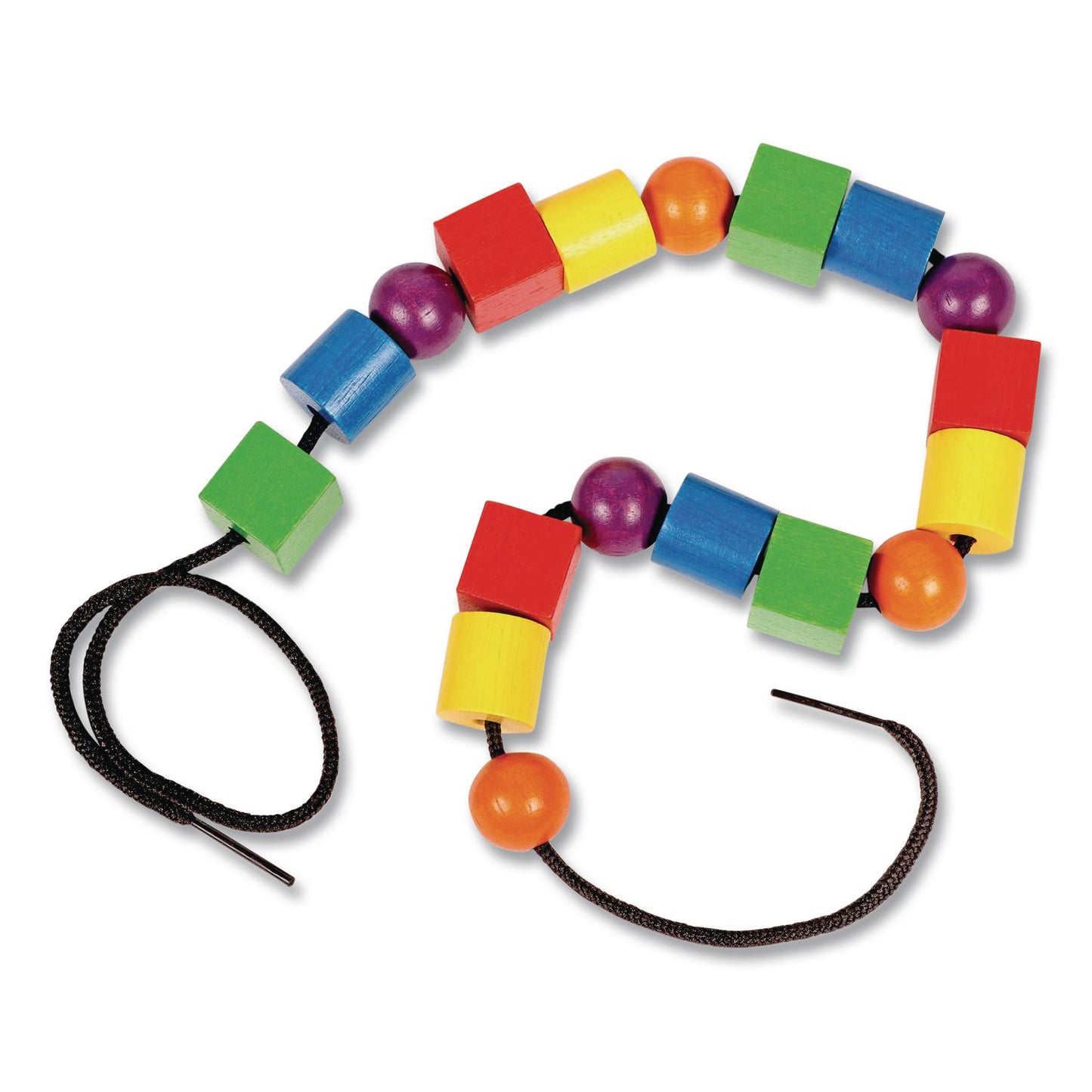 Learning Resources® Beads in a Bucket, Wood, Small, Assorted Colors, 1.4 lb Bucket (LRNLER0140)