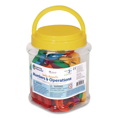 Learning Resources® Jumbo Magnetic Numbers and Operations, Assorted Colors, 36 Pieces (LRNLER0452)