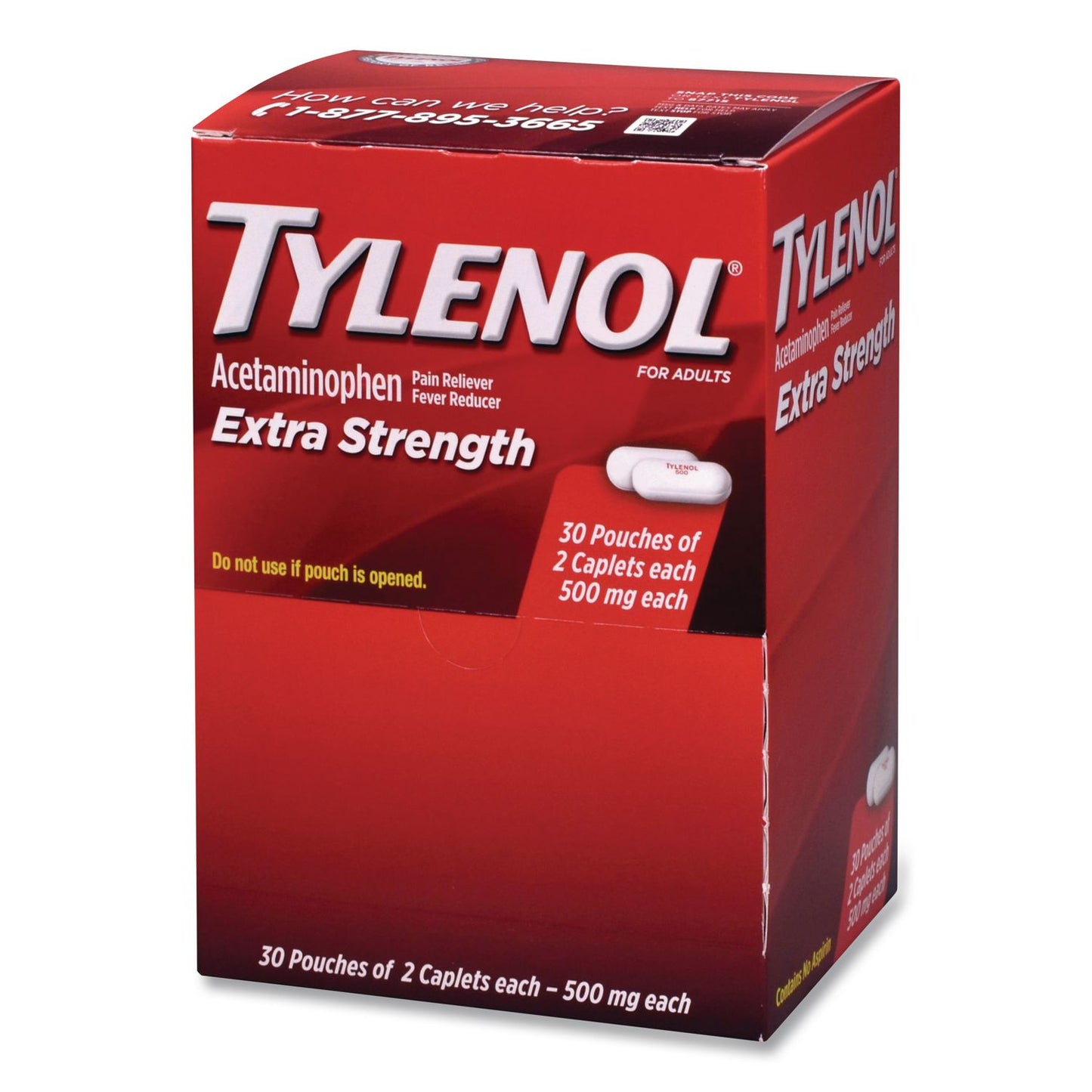 Tylenol® Extra Strength Caplets, Two-Pack, 30/Box (LIL64478)