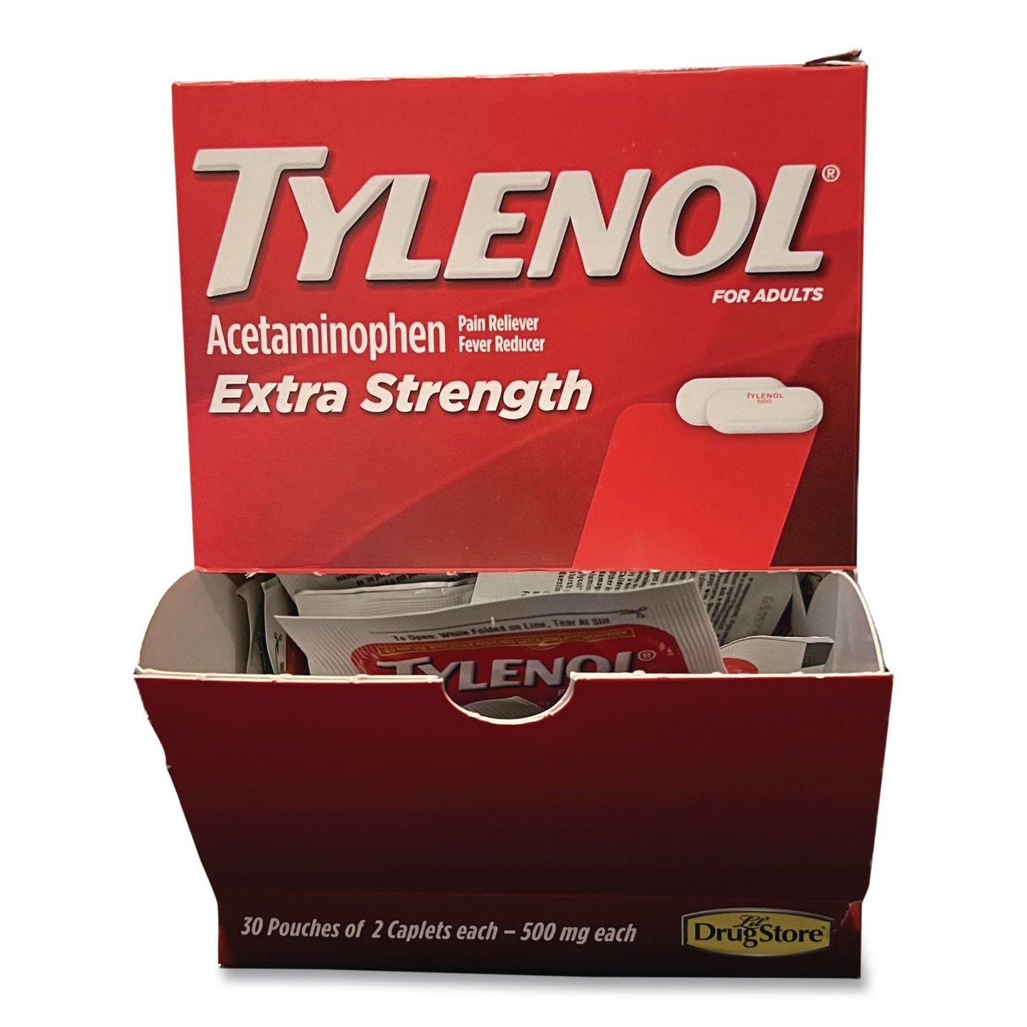 Tylenol® Extra Strength Caplets, Two-Pack, 30/Box (LIL64478)