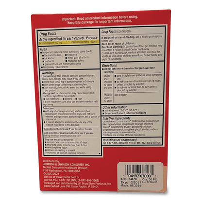 Tylenol® Extra Strength Caplets, Two-Pack, 30/Box (LIL64478)