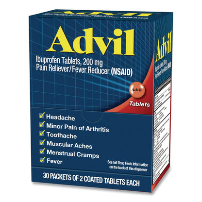 Advil® Ibuprofen Tablets Refill Packs, Two-Pack, 30/Box (LIL64008)
