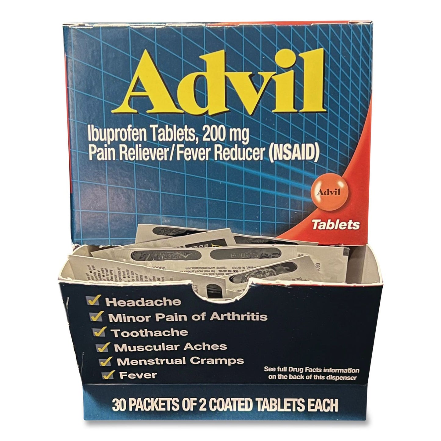 Advil® Ibuprofen Tablets Refill Packs, Two-Pack, 30/Box (LIL64008)