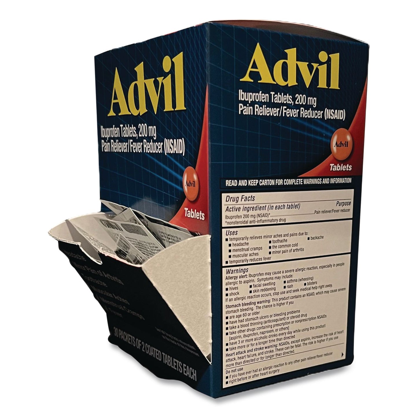 Advil® Ibuprofen Tablets Refill Packs, Two-Pack, 30/Box (LIL64008)