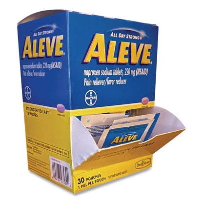 Aleve® Pain Reliever Tablets Refill Packs, 1 Tablet/Packet, 30/Box (LIL64028)