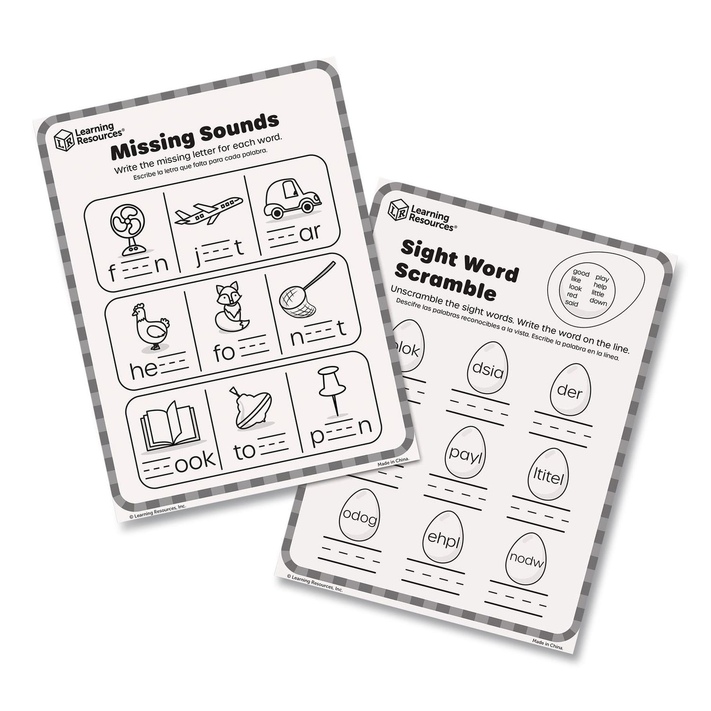 Learning Resources® Skill Builders! Kindergarten Reading Activity Set, Grades K to 1, 121 Pieces (LRNLER1246)