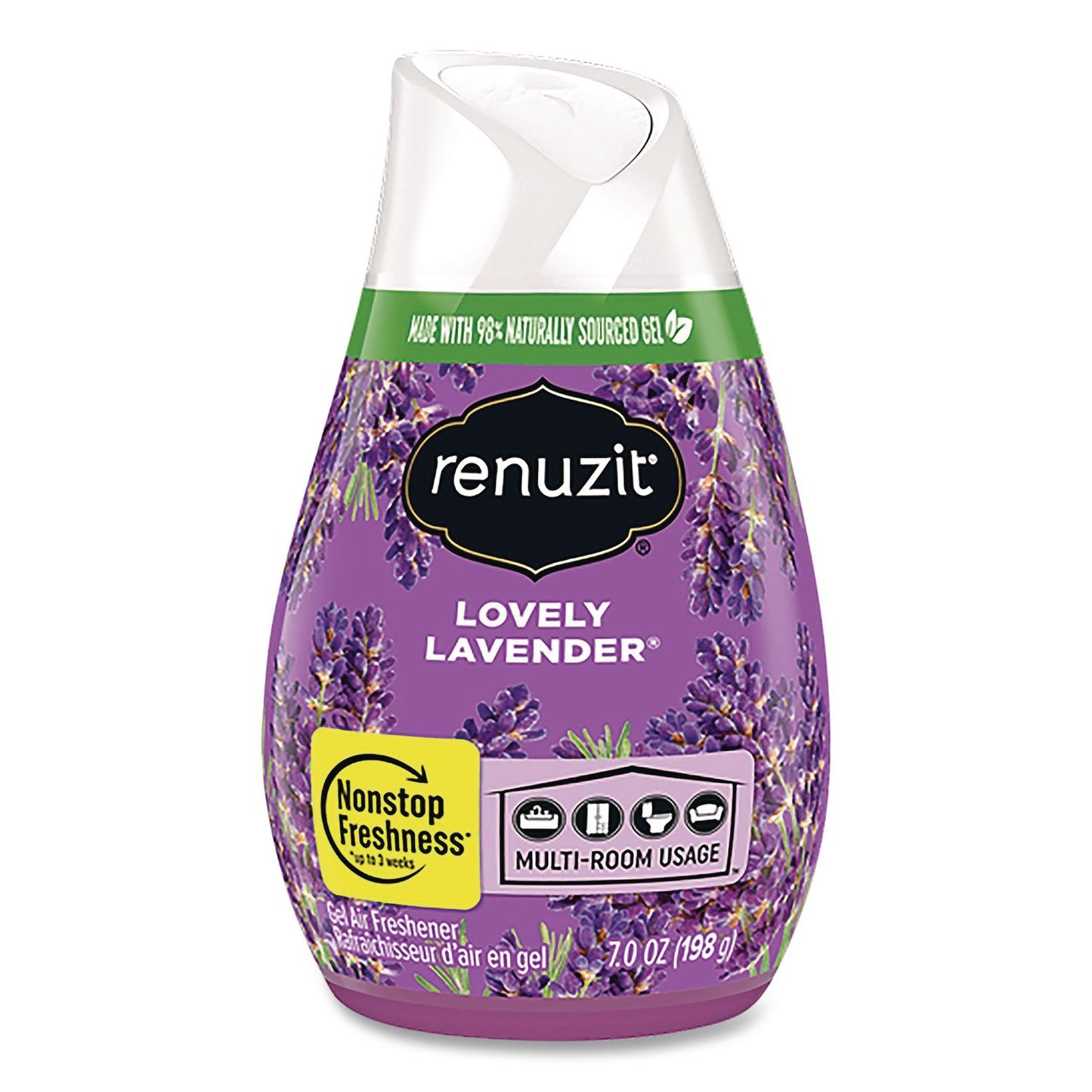 Renuzit® Adjustables Air Freshener, Lovely Lavender, 7 oz Cone, 12/Carton (AMY43133CT)