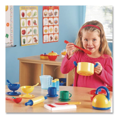 Learning Resources® Pretend and Play Kitchen Set, Ages 3 and Up, 73 Pieces (LRNLER9157)