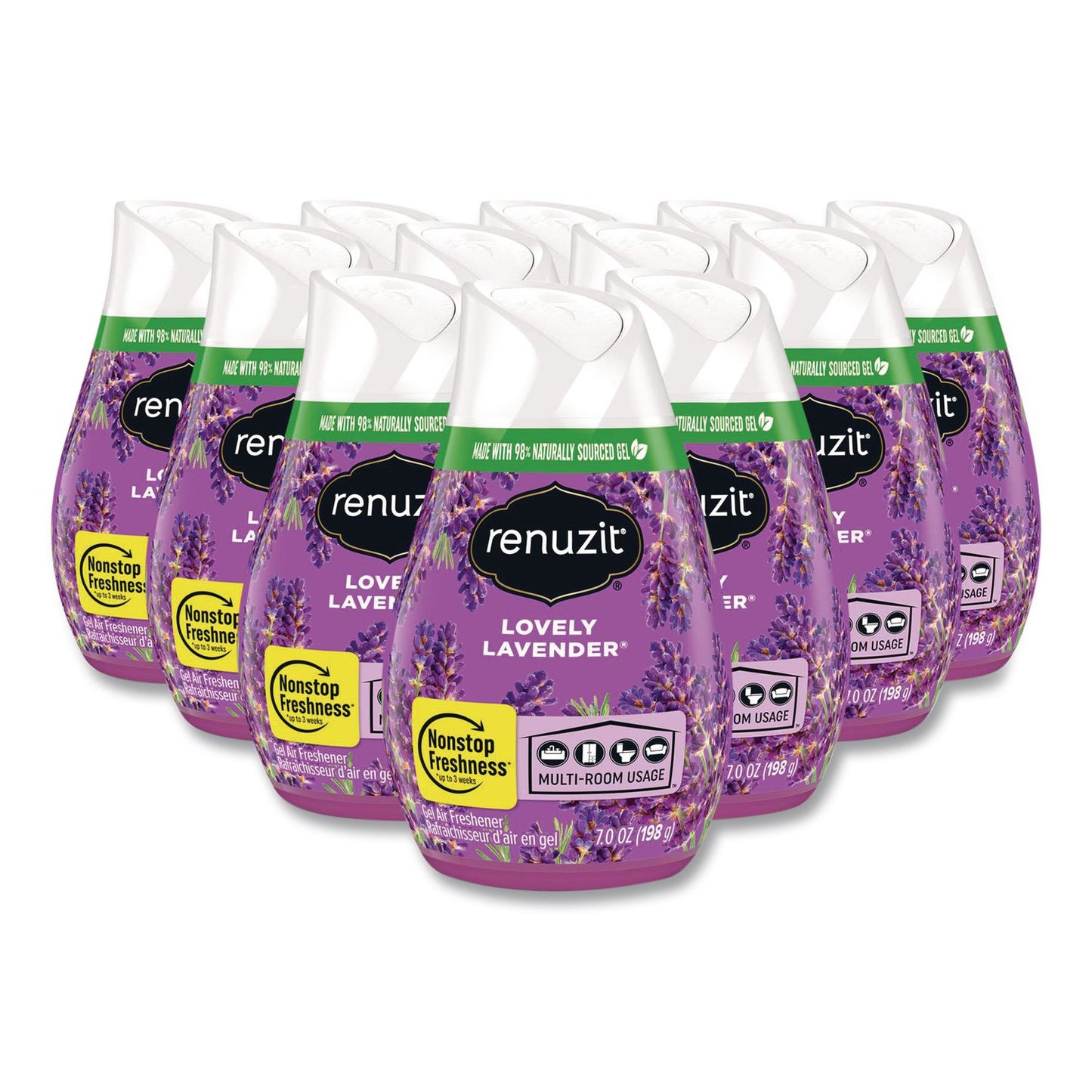 Renuzit® Adjustables Air Freshener, Lovely Lavender, 7 oz Cone, 12/Carton (AMY43133CT)