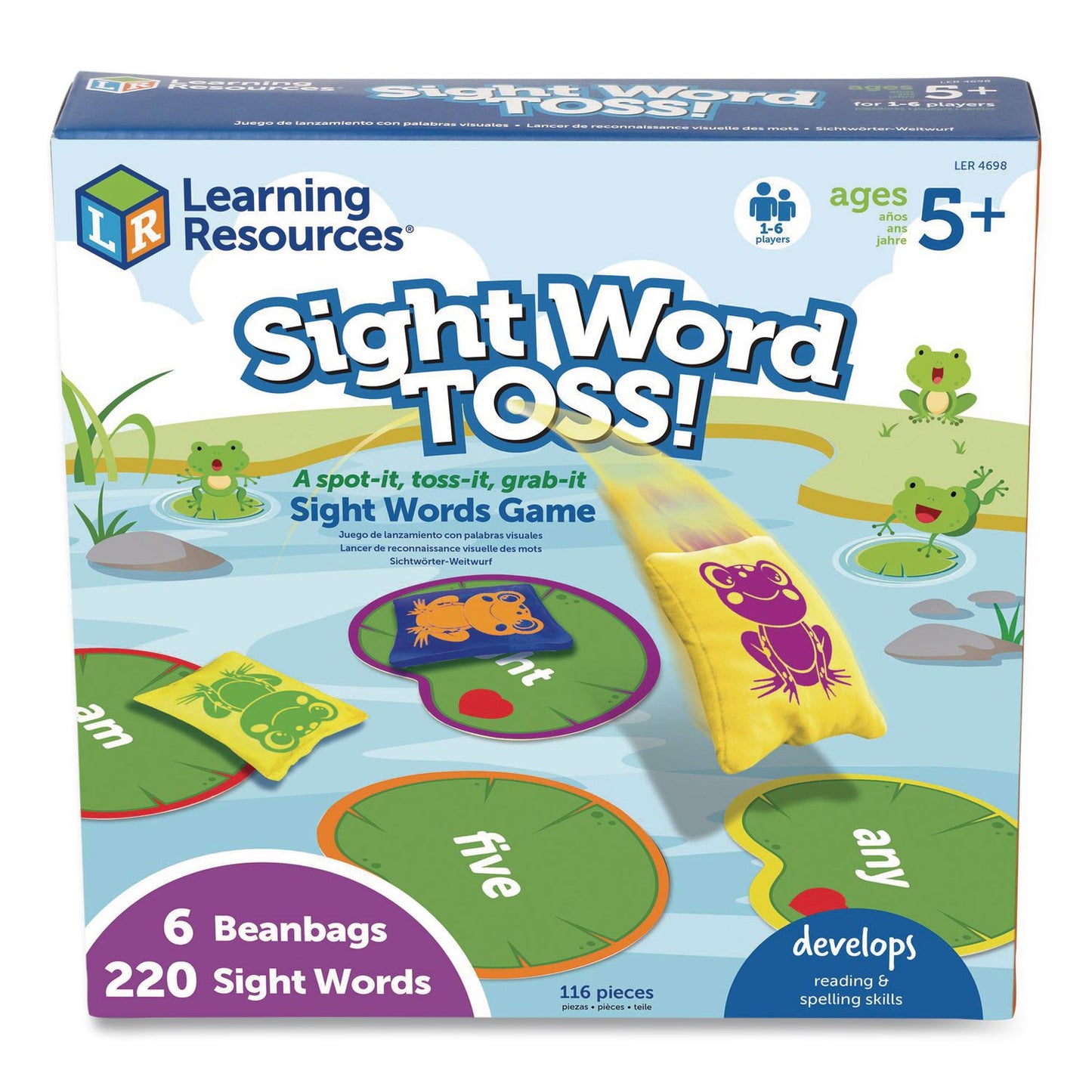 Learning Resources® Sight Word Toss, 1 to 6 Players, Grades 1 to 3, 220 Pieces (LRNLER4698)