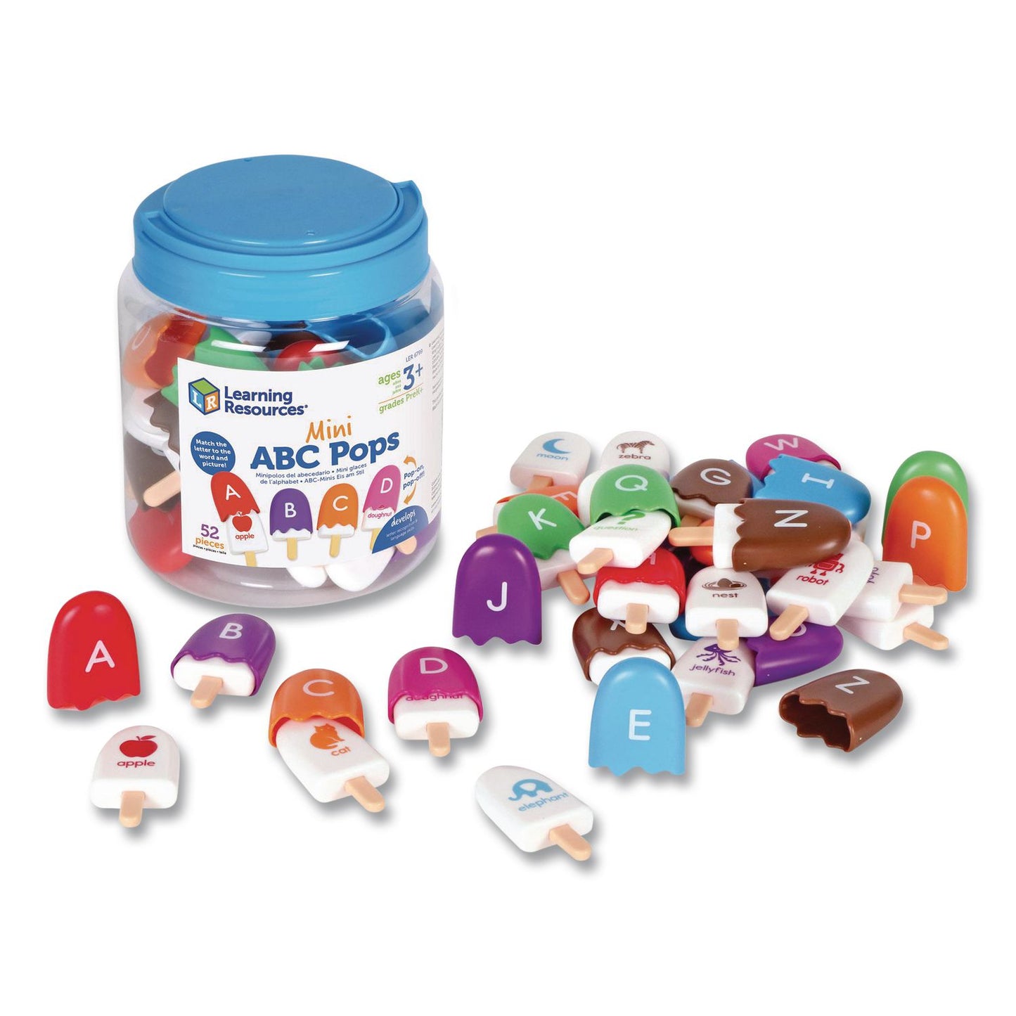 Learning Resources® Mini ABC Pops, Pre-K to K, 52 Pieces (LRNLER6799)