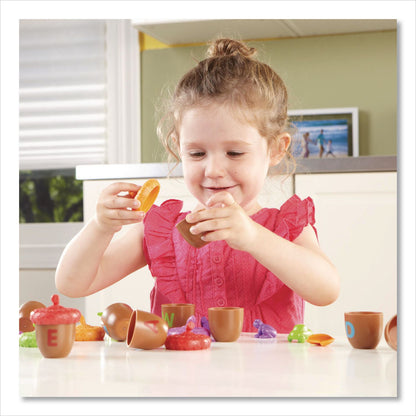 Learning Resources® Alphabet Acorns Activity Set, Pre-K to K, 78 Pieces (LRNLER6802)