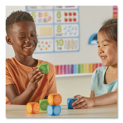 Learning Resources® Conversation Cubes, Ages 6 and Up, Assorted Colors, 6 Pieces (LRNLER7300)
