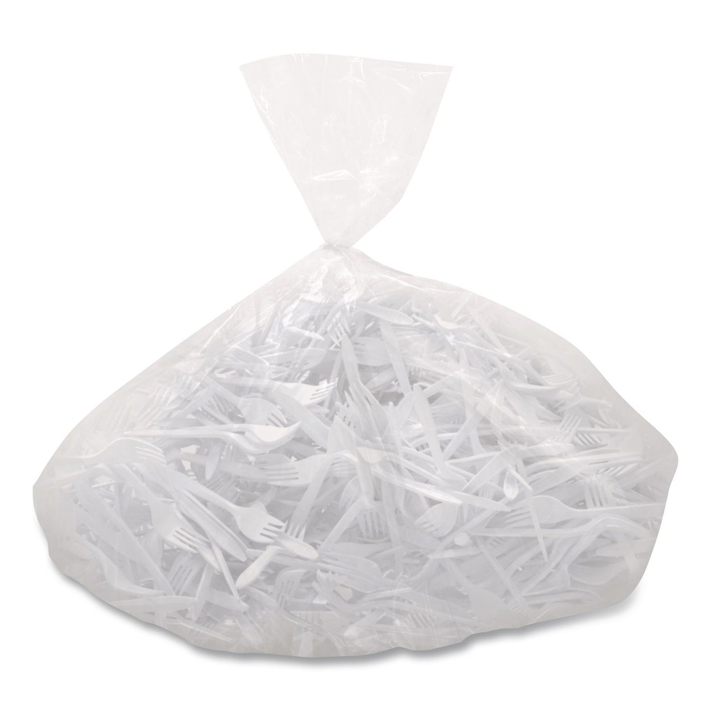 SOLO® Style Setter Medium Weight Polypropylene Cutlery, Fork, Plastic, White, 1,000/Carton (SCCF6OW)