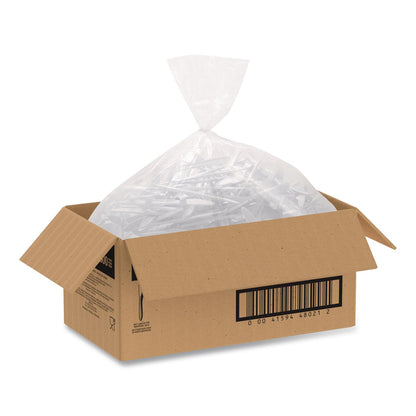 SOLO® Style Setter Medium Weight Polypropylene Cutlery, Knife, Plastic, White, 1,000/Carton (SCCK6OW)