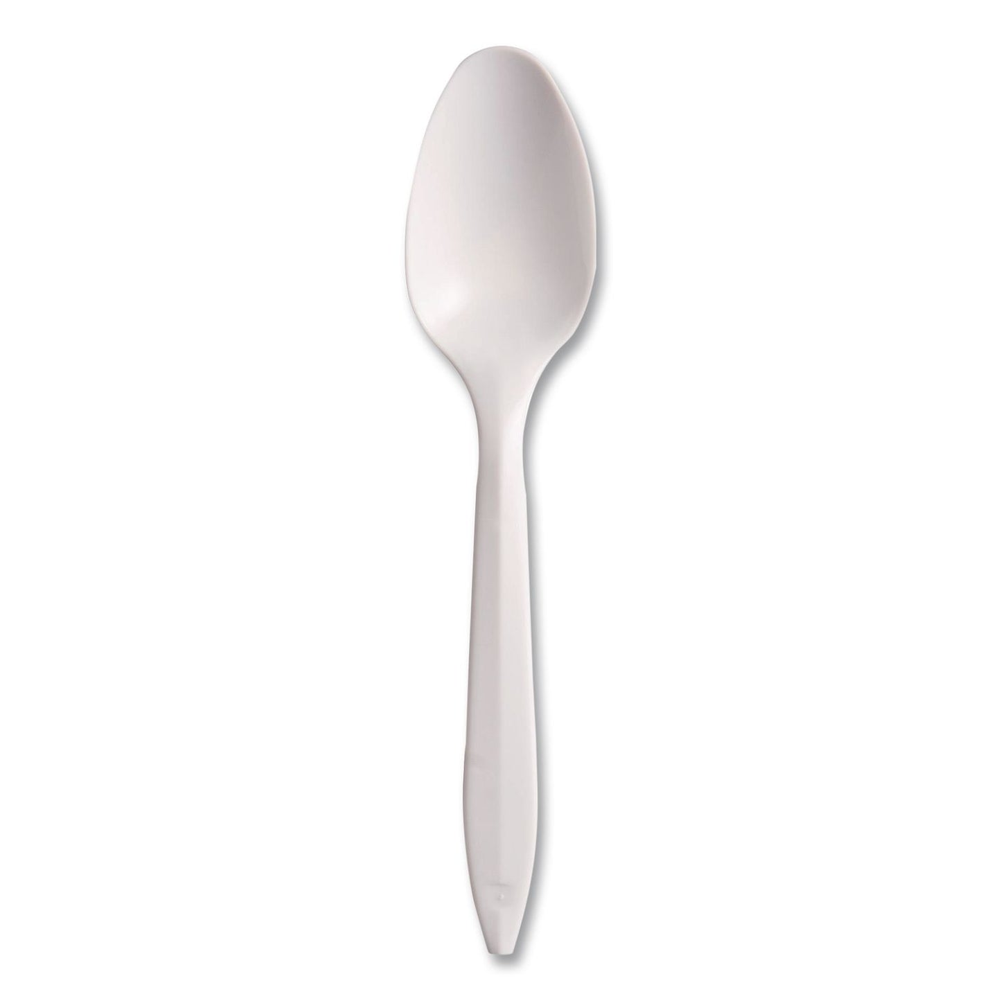 SOLO® Style Setter Medium Weight Polypropylene Cutlery, Teaspoon, Plastic, White, 1,000/Carton (SCCS6OW)