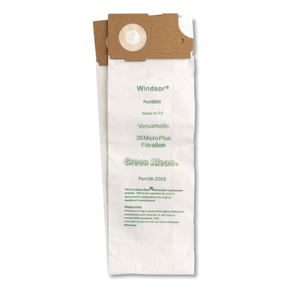 Green Klean® GK-2003 Replacement Vacuum Bag, 10 Bags/Pack, 10 Packs/Carton (GRKGK2003)