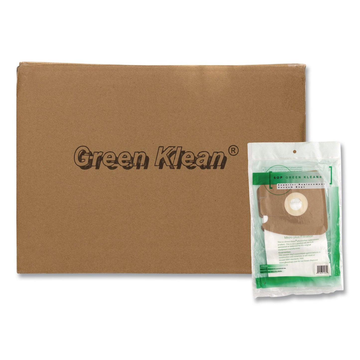 Green Klean® GK-EurMM Replacement Bag, 3 Bags/Pack, 12 Packs/Carton (GRKGKEURMM)