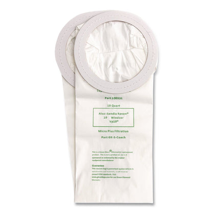 Green Klean® GK-S-Coach Replacement Bag, 10 Bags/Pack, 10 Packs/Carton (GRKGKSCOACH)