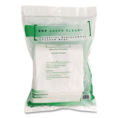 Green Klean® GK-S-Coach Replacement Bag, 10 Bags/Pack, 10 Packs/Carton (GRKGKSCOACH)