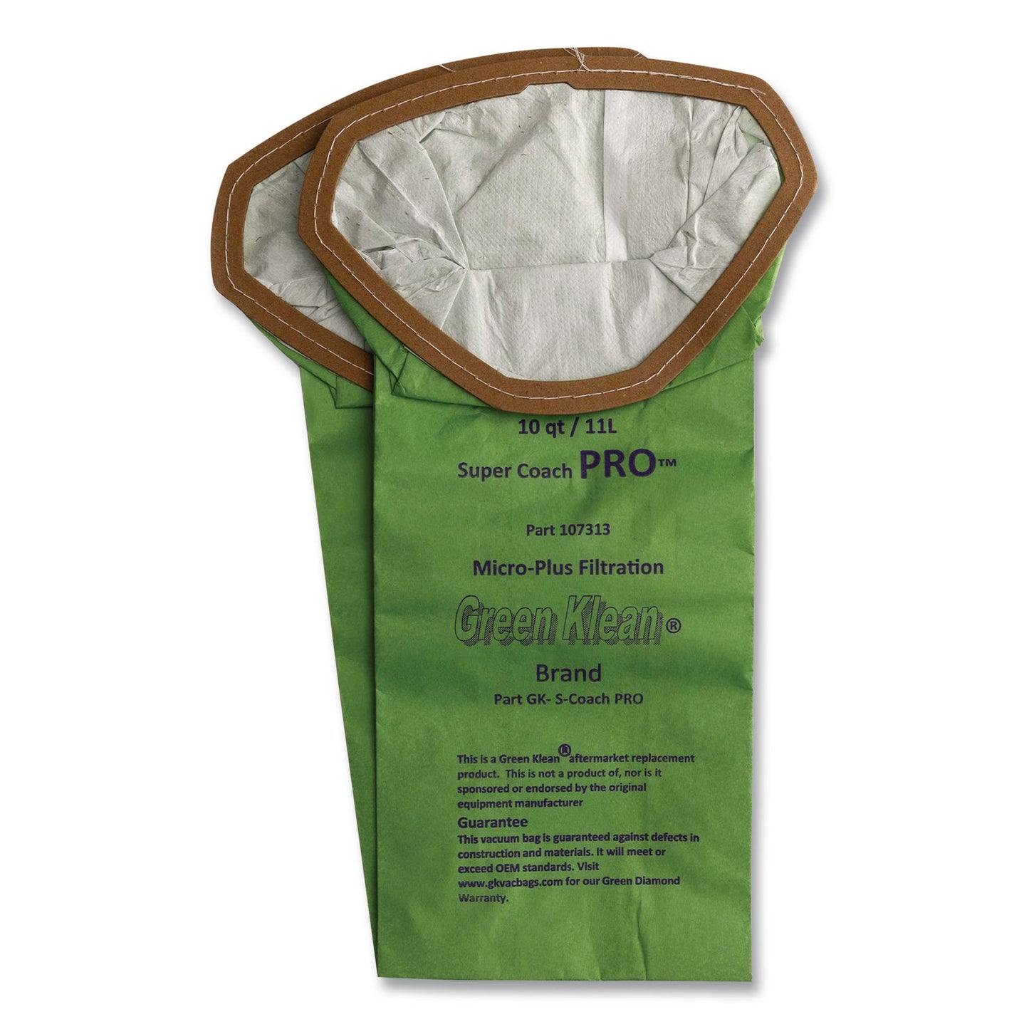Green Klean® GK-S-Coach-PRO Replacement Bag, 10 Bags/Pack, 10 Packs/Carton (GRKGKSCOACHPRO)