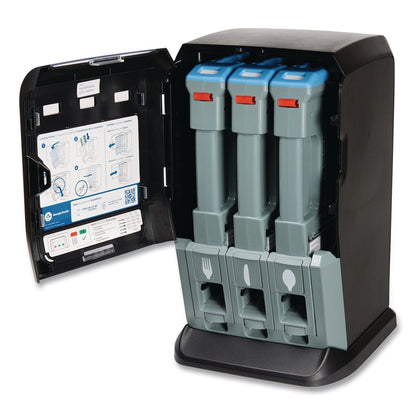 dixie®-tri-tower-mini-dispenser-holds-forks-knives-spoons-or-sporks-13-15-x-31-03-x-17-5-black-gray-dxedusstdsp3min_4