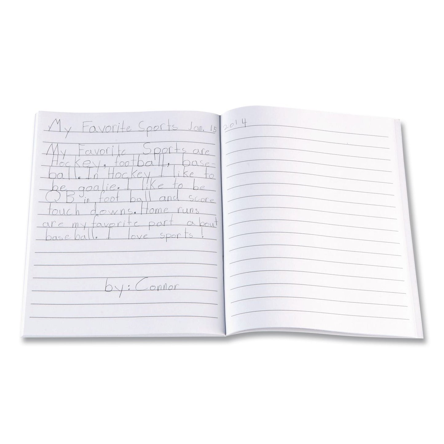Learning Resources® Writing Journals, Medium/College Rule, Blue Cover, (64) 7 x 9 Sheets, 10 Journals (LRNLER3467)