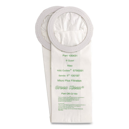 Green Klean® GK-Q-Vac Replacement Bag, 10 Bags/Pack, 10 Packs/Carton (GRKGKQVAC)