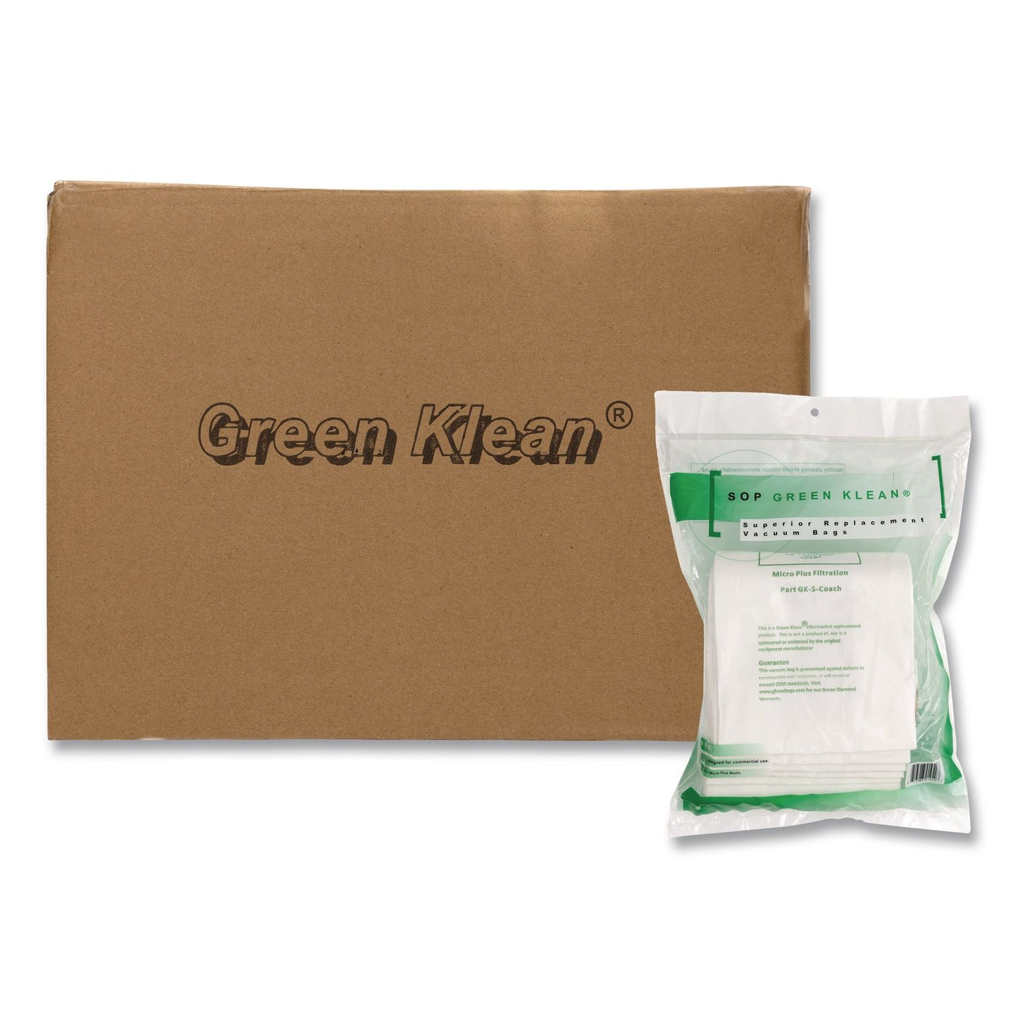 Green Klean® GK-S-Coach Replacement Bag, 10 Bags/Pack, 10 Packs/Carton (GRKGKSCOACH)