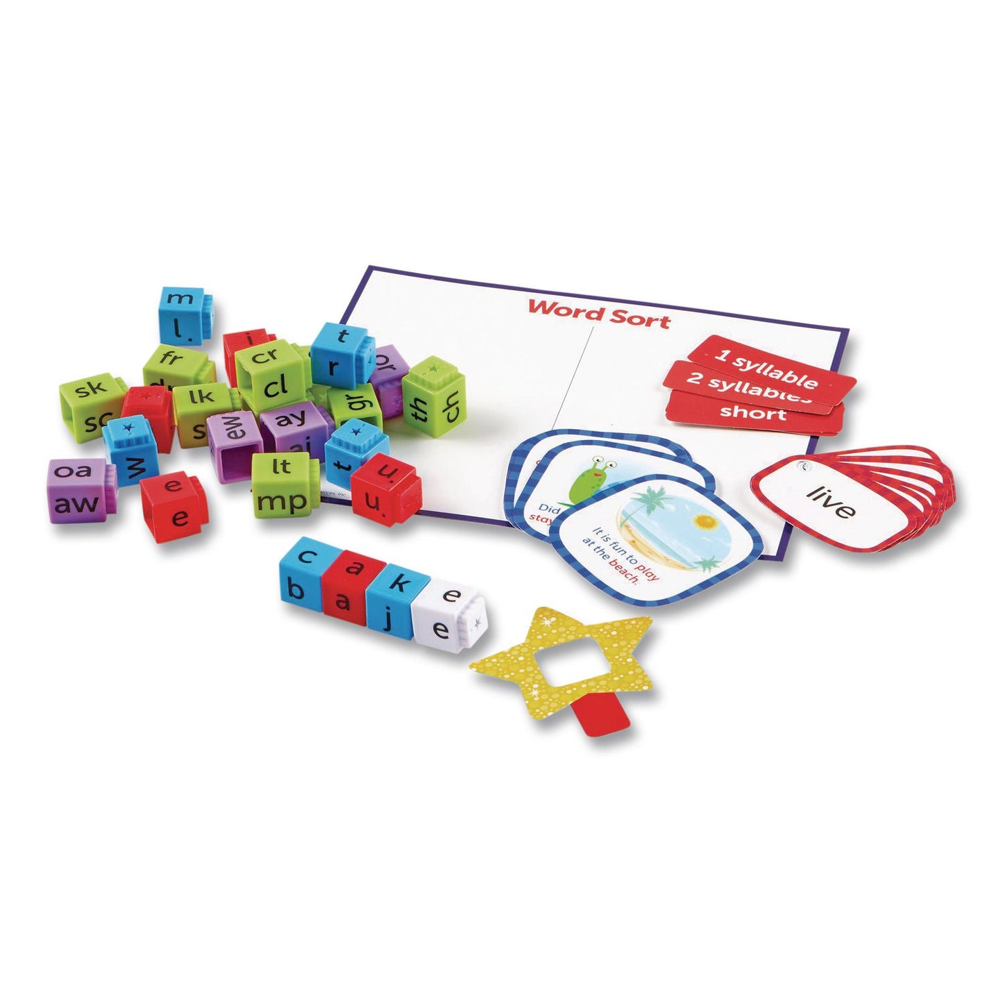 Learning Resources® Skill Builders! First Grade Reading Activity Set, Grade 1, 88 Pieces (LRNLER1237)