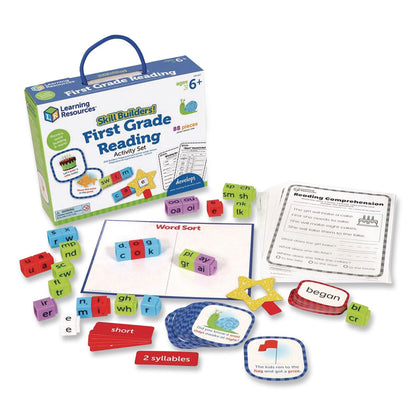 Learning Resources® Skill Builders! First Grade Reading Activity Set, Grade 1, 88 Pieces (LRNLER1237)