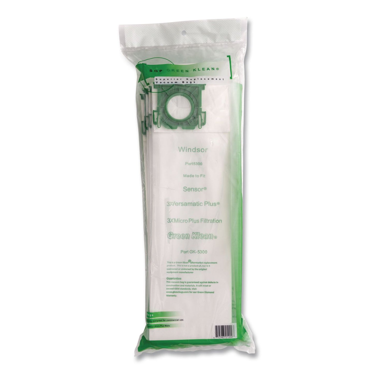 Green Klean® GK-5300 Replacement Bag, 10 Bags/Pack, 10 Packs/Carton (GRKGK5300)