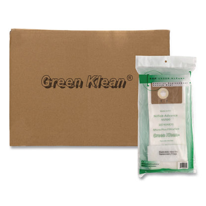Green Klean® GK-VU500 Replacement Bag, 10 Bags/Pack, 10 Packs/Carton (GRKGKVU500)