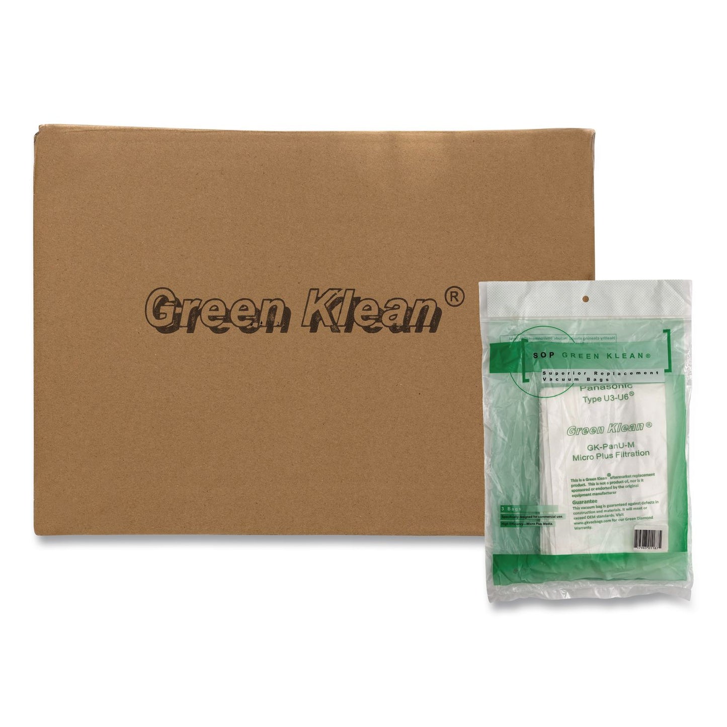 Green Klean® GK-Pan UM Replacement Bag, 3 Bags/Pack, 12 Packs/Carton (GRKGKPANUM)