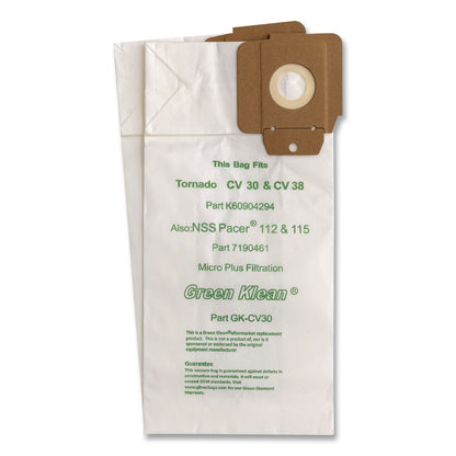Green Klean® GK-CV30 Replacement Bag, 10 Bags/Pack, 10 Packs/Carton (GRKGKCV30)
