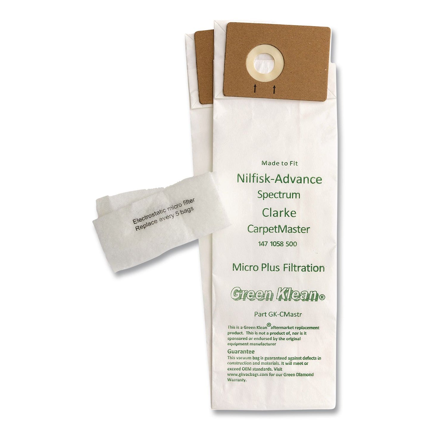 Green Klean® GK-CMaster Replacement Bag, 10 Bags/Pack, 10 Packs/Carton (GRKGKCMASTER)