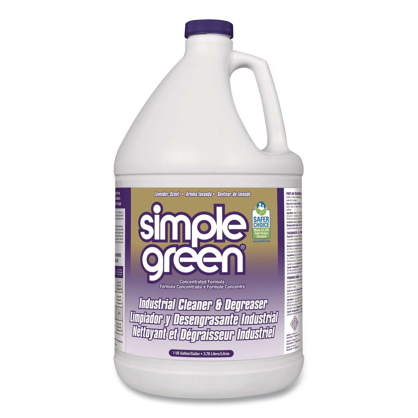 Simple Green® Industrial Cleaner and Degreaser, Lavender Scent, 1 gal Bottle, 6/Carton (SMP1600128)