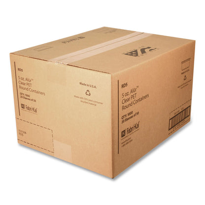 Pactiv Evergreen Recycleware Deli Containers, 5 oz, 3.6 x 2.6 x 1.8, Clear, Plastic, 1,000/Carton (FAB9501008)
