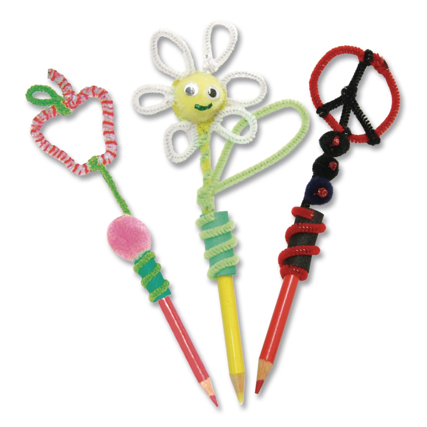 Creativity Street® Regular Stems, 12" x 4mm, Metal Wire/Polyester, Assorted Colors, 100/Pack (CKCPAC711201R)