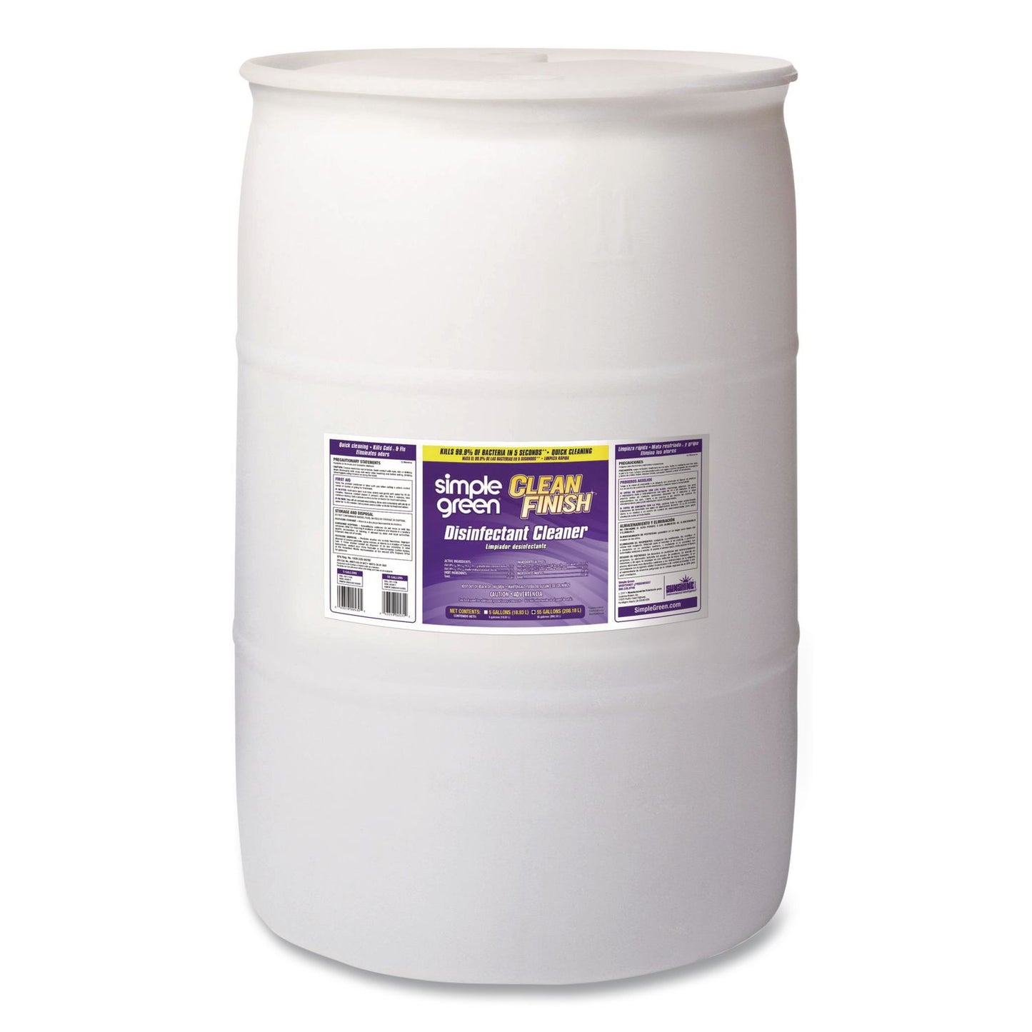 Simple Green® Clean Finish Disinfectant Cleaner, Herbal Scent, 55 gal Drum (SMP2800055)