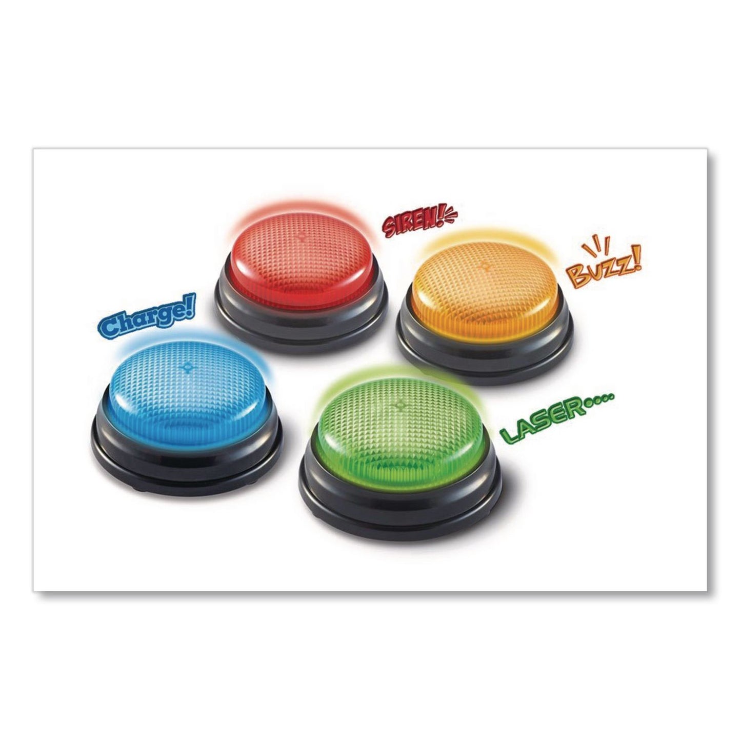 Learning Resources® Lights and Sounds Buzzers, Ages 3 and Up, 12 Buzzers (LRNLER3779)