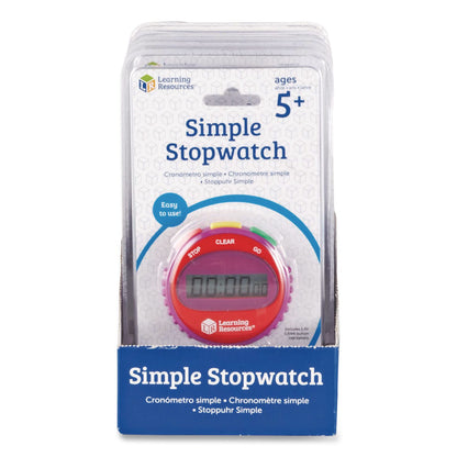 Learning Resources® Simple Stopwatch, Accurate to 1/100 seconds, Randomly Assorted Colors, Black Lanyard, Set of 6 (LRNLER0809)