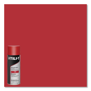 Rust-Oleum® UTILI-T Spray Paint, Red, 10 oz Aerosol Can, 6/Carton (RST387391)