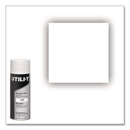 Rust-Oleum® UTILI-T Spray Paint, White, 10 oz Aerosol Can, 6/Carton (RST387395)