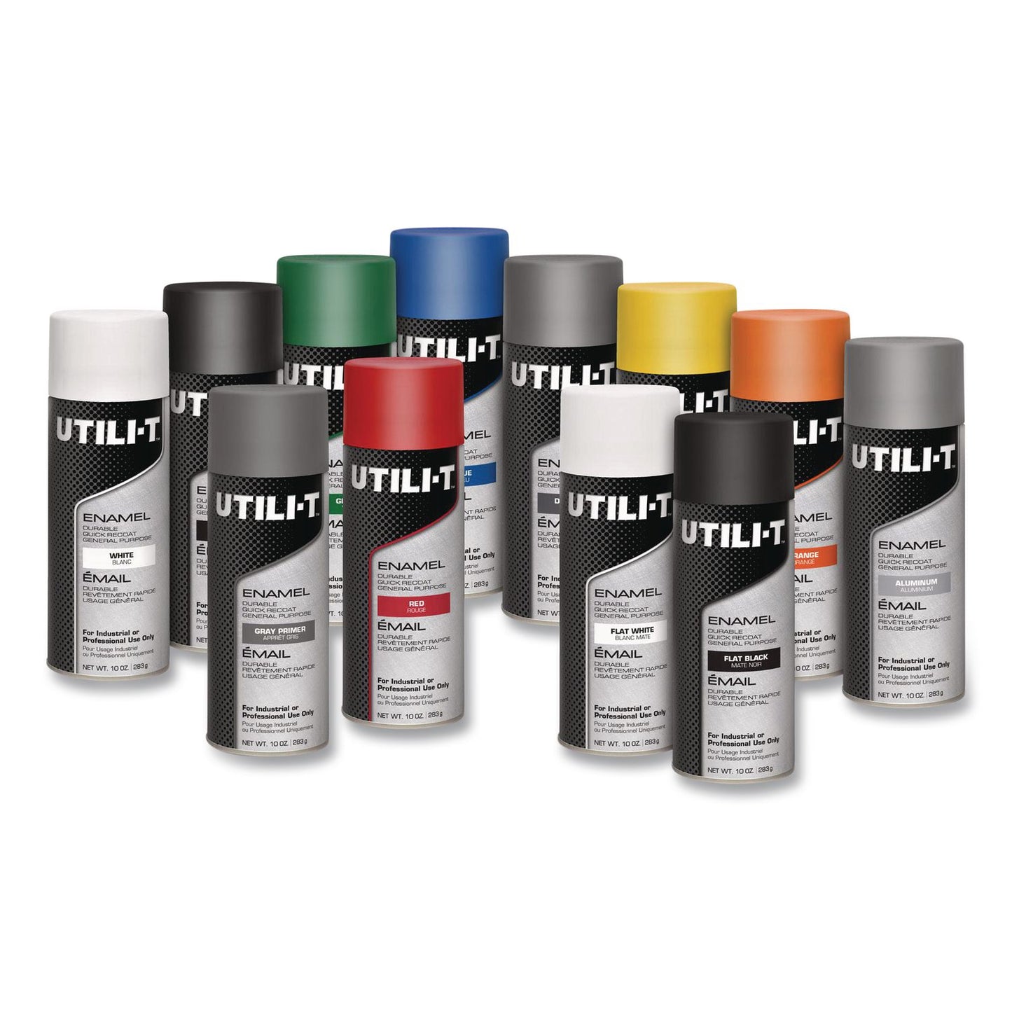 Rust-Oleum® UTILI-T Spray Paint, Red, 10 oz Aerosol Can, 6/Carton (RST387391)