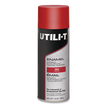 Rust-Oleum® UTILI-T Spray Paint, Red, 10 oz Aerosol Can, 6/Carton (RST387391)